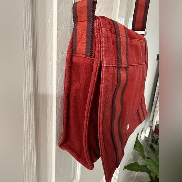 Hermes canvas Red crossbody Bag - Picture 4 of 13
